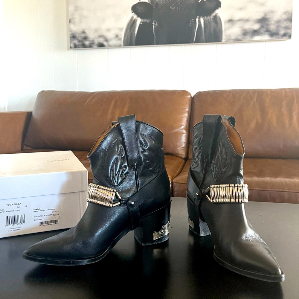 Toga Pulla Western Harness Leather Boots